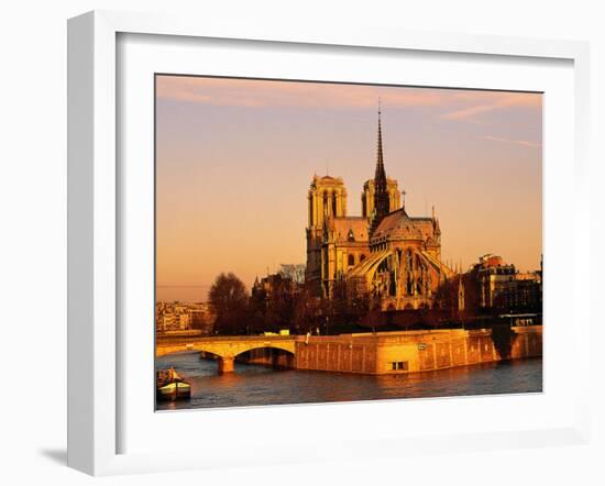 Morning Light on Notre Dame, Paris, France-Walter Bibikow-Framed Photographic Print