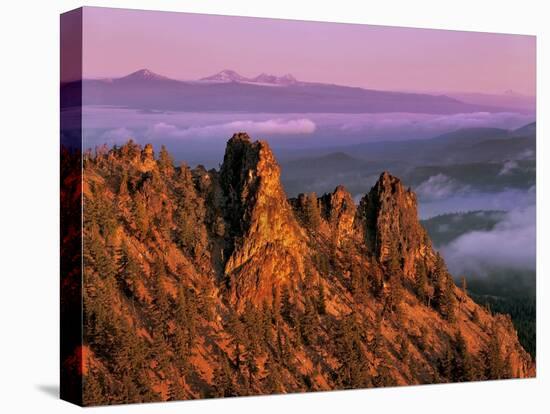 Morning Light on Paulina Peak-Steve Terrill-Stretched Canvas