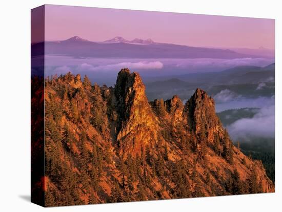 Morning Light on Paulina Peak-Steve Terrill-Stretched Canvas