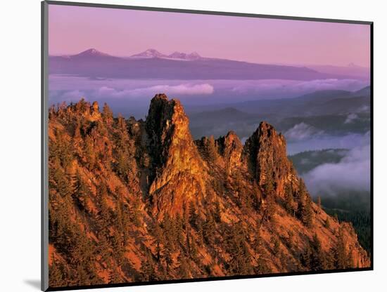 Morning Light on Paulina Peak-Steve Terrill-Mounted Photographic Print