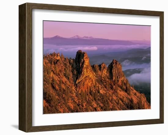 Morning Light on Paulina Peak-Steve Terrill-Framed Photographic Print