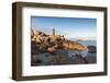 Morning light on Ploumanach lighthouse, Perros-Guirec, Cotes-d'Armor, Brittany, France, Europe-Francesco Vaninetti-Framed Photographic Print