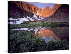 Morning Light on Quartzite Cliffs of Red Castle Peak, High Uintas Wilderness, Utah, Usa-Scott T. Smith-Stretched Canvas