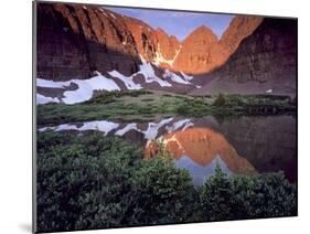 Morning Light on Quartzite Cliffs of Red Castle Peak, High Uintas Wilderness, Utah, Usa-Scott T. Smith-Mounted Photographic Print