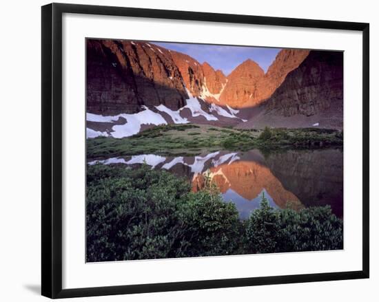 Morning Light on Quartzite Cliffs of Red Castle Peak, High Uintas Wilderness, Utah, Usa-Scott T. Smith-Framed Photographic Print