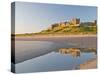 Morning Light on the Beach at Bamburgh Castle, Northumberland, England, United Kingdom, Europe-James Emmerson-Stretched Canvas