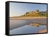 Morning Light on the Beach at Bamburgh Castle, Northumberland, England, United Kingdom, Europe-James Emmerson-Framed Stretched Canvas