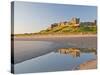 Morning Light on the Beach at Bamburgh Castle, Northumberland, England, United Kingdom, Europe-James Emmerson-Stretched Canvas