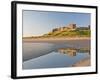 Morning Light on the Beach at Bamburgh Castle, Northumberland, England, United Kingdom, Europe-James Emmerson-Framed Photographic Print