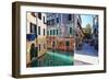 Morning Light on the Canal, Venice Italy-George Oze-Framed Photographic Print