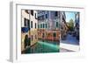 Morning Light on the Canal, Venice Italy-George Oze-Framed Photographic Print