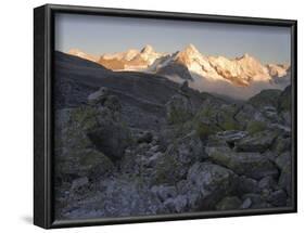 Morning light on the Fenetre de Ferret, Valais, Switzerland-Michael Jaeschke-Framed Photographic Print