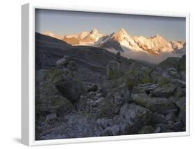 Morning light on the Fenetre de Ferret, Valais, Switzerland-Michael Jaeschke-Framed Photographic Print