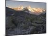 Morning light on the Fenetre de Ferret, Valais, Switzerland-Michael Jaeschke-Mounted Photographic Print