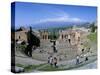 Morning Light on the Greek Theatre, Taormina, Island of Sicily, Italy, Mediterranean-Kim Hart-Stretched Canvas