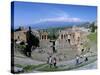 Morning Light on the Greek Theatre, Taormina, Island of Sicily, Italy, Mediterranean-Kim Hart-Stretched Canvas