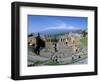 Morning Light on the Greek Theatre, Taormina, Island of Sicily, Italy, Mediterranean-Kim Hart-Framed Photographic Print