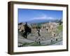 Morning Light on the Greek Theatre, Taormina, Island of Sicily, Italy, Mediterranean-Kim Hart-Framed Photographic Print