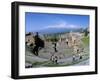 Morning Light on the Greek Theatre, Taormina, Island of Sicily, Italy, Mediterranean-Kim Hart-Framed Photographic Print