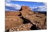 Morning light on the mission church and convent wall at Pecos Pueblo, Pecos National Historic Park,-Russ Bishop-Mounted Photographic Print