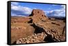 Morning light on the mission church and convent wall at Pecos Pueblo, Pecos National Historic Park,-Russ Bishop-Framed Stretched Canvas