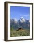 Morning Light on the Tetons and Old Barn, Grand Teton National Park, Wyoming, USA-Howie Garber-Framed Photographic Print