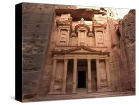 Morning Light on the Treasury, Petra, Unesco World Heritage Site, Wadi Musa, Jordan-Christian Kober-Stretched Canvas