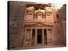 Morning Light on the Treasury, Petra, Unesco World Heritage Site, Wadi Musa, Jordan-Christian Kober-Stretched Canvas