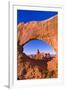 Morning light on Turret Arch through North Window, Arches National Park, Utah, USA-Russ Bishop-Framed Photographic Print