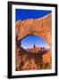 Morning light on Turret Arch through North Window, Arches National Park, Utah, USA-Russ Bishop-Framed Photographic Print