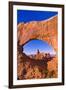 Morning light on Turret Arch through North Window, Arches National Park, Utah, USA-Russ Bishop-Framed Premium Photographic Print