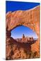 Morning light on Turret Arch through North Window, Arches National Park, Utah, USA-Russ Bishop-Mounted Premium Photographic Print