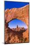 Morning light on Turret Arch through North Window, Arches National Park, Utah, USA-Russ Bishop-Mounted Photographic Print