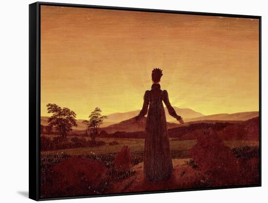 Morning Light-Caspar David Friedrich-Framed Stretched Canvas