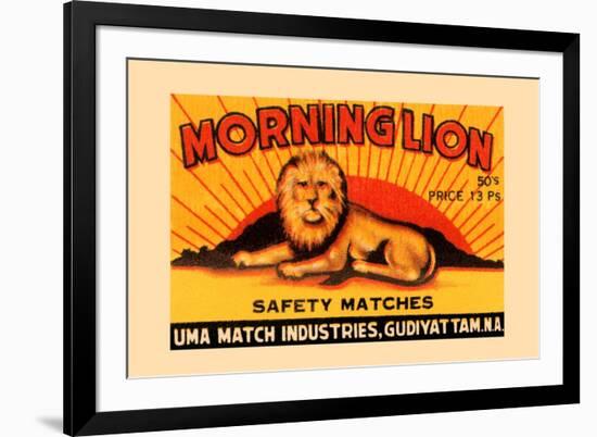 Morning Lion-null-Framed Premium Giclee Print