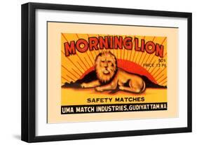 Morning Lion-null-Framed Art Print