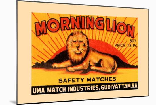 Morning Lion-null-Mounted Art Print