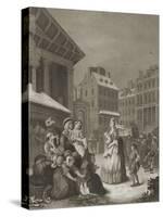 Morning - London streets-William Hogarth-Stretched Canvas