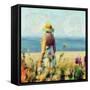 Morning Meadow Stroll I-Alonzo Saunders-Framed Stretched Canvas