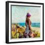 Morning Meadow Stroll II-Alonzo Saunders-Framed Art Print