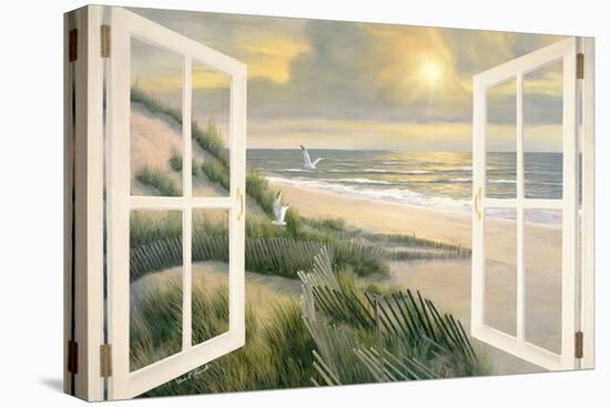 Morning Meditation with Windows-Diane Romanello-Stretched Canvas