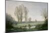 Morning Mist, 1860-Jean-Baptiste-Camille Corot-Mounted Giclee Print