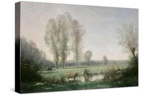 Morning Mist, 1860-Jean-Baptiste-Camille Corot-Stretched Canvas