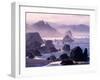 Morning Mist along Oregon Coast near Nesika, Oregon, USA-Adam Jones-Framed Photographic Print