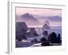 Morning Mist along Oregon Coast near Nesika, Oregon, USA-Adam Jones-Framed Photographic Print