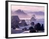 Morning Mist along Oregon Coast near Nesika, Oregon, USA-Adam Jones-Framed Photographic Print