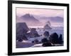 Morning Mist along Oregon Coast near Nesika, Oregon, USA-Adam Jones-Framed Photographic Print