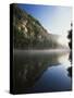 Morning Mist Along the Kentucky River Palisades, Kentucky, USA-Adam Jones-Stretched Canvas