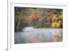 Morning mist and fall colours, River Pemigewasset, New Hampshire, New England, USA, North America-Jean Brooks-Framed Photographic Print