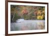 Morning mist and fall colours, River Pemigewasset, New Hampshire, New England, USA, North America-Jean Brooks-Framed Photographic Print